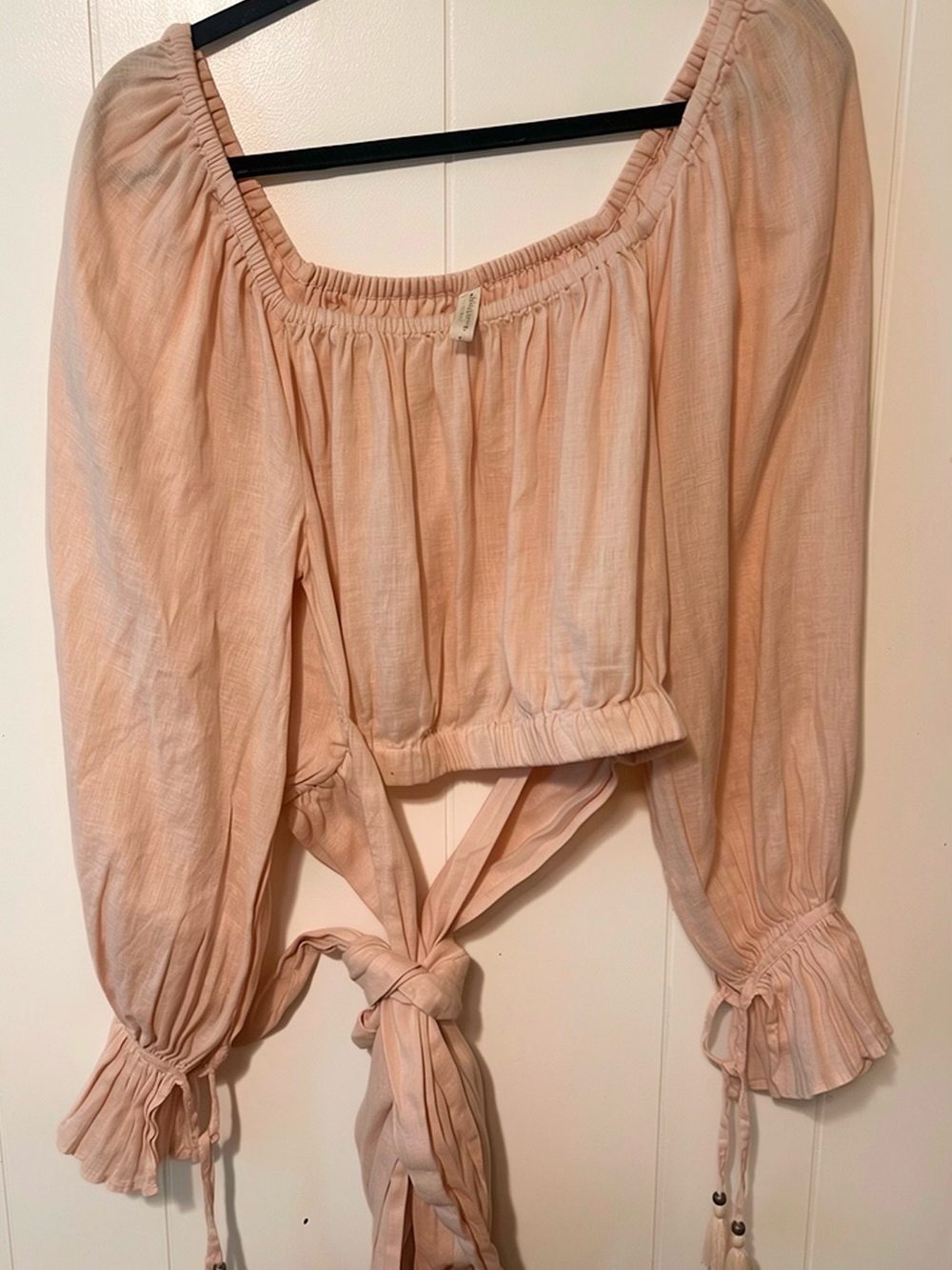 Spell & the Gypsy Linen Peasant Tie Top